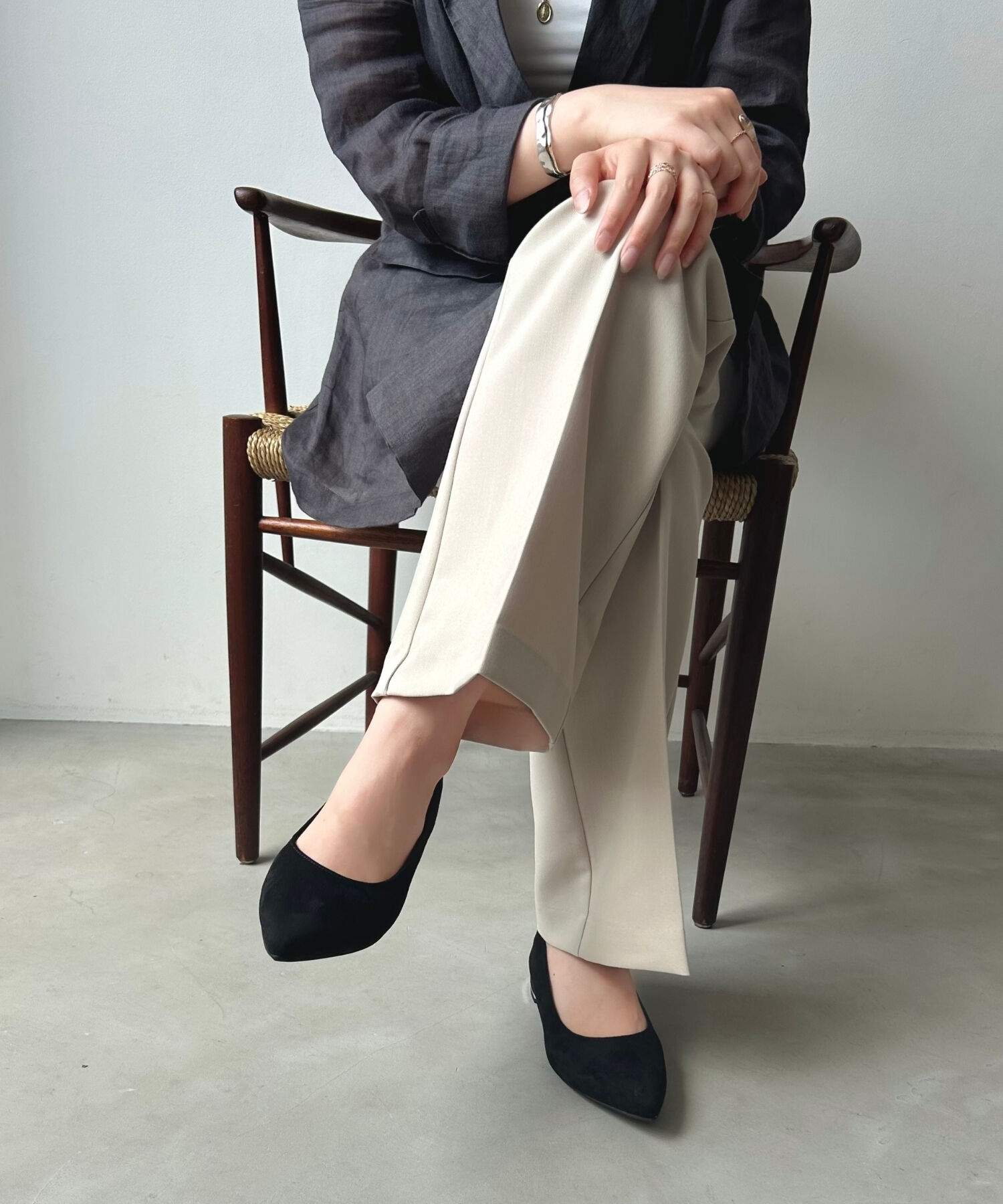 ORiental TRaffic「【跳べるパンプス/シリーズ累計１５０万足突破】メタリックライン フラット /R-3218 パンプス クッション」|パンプス|