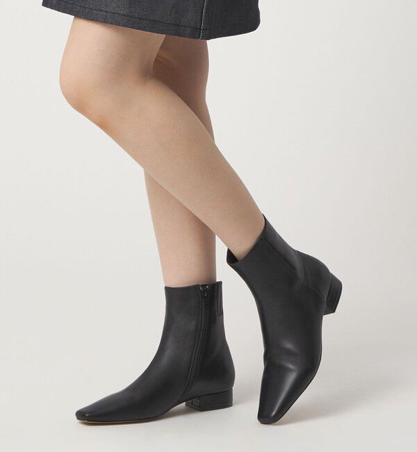 ODETTE E ODILE「ナロースクエアプレーン ショートブーツ25&uarr;」|ショートブーツ|