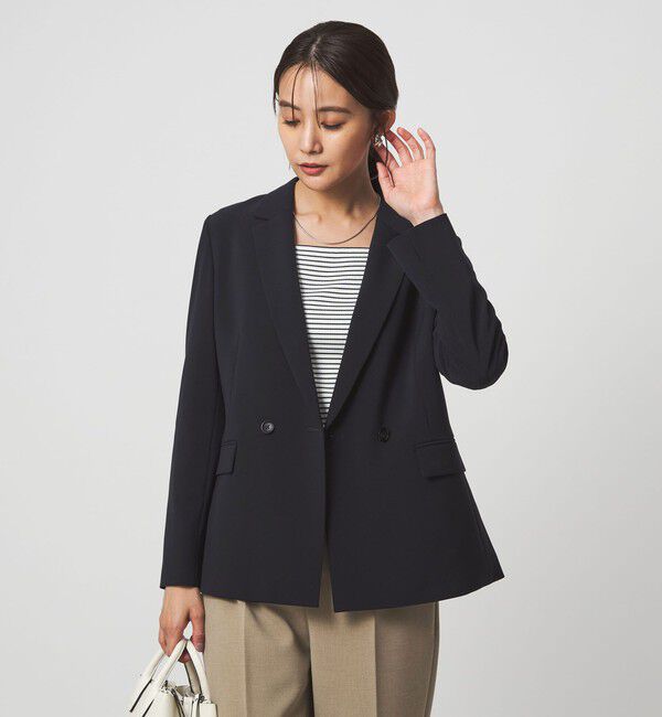 UNITED ARROWS green label relaxing「［size SHORTあり］パウドレ ダブル ジャケット ウォッシャブル ストレッチ」|テーラードジャケット|