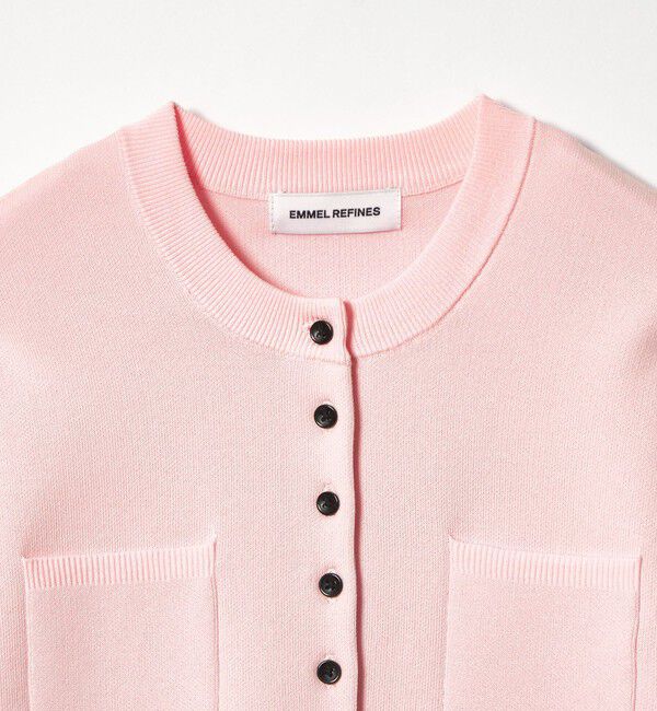 EMMEL REFINES「＜EMMEL REFINES＞EM HW スウェットライク ポケットツキ カーディガン」|カーディガン|