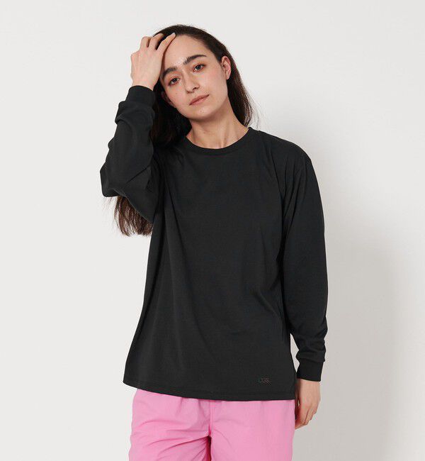 California General Store「＜CGS.＞ リサイクル ポリエステル ラック ロングスリーブ Tシャツ -吸水速乾 紫外線軽減-」|Tシャツ・カットソー|BLACK