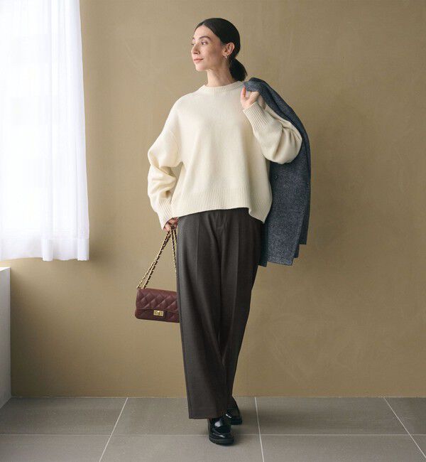 BEAUTY&YOUTH UNITED ARROWS「裏起毛バックゴム ストレートパンツ ウォッシャブル」|スラックス|