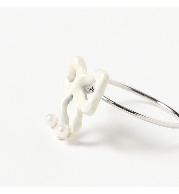 Ray BEAMS 「ハンドペイント リボンパール リング」|その他|