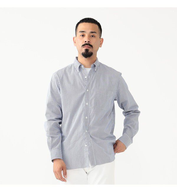 BEAMS PLUS「BEAMS PLUS / コットンブロード ロンドンストライプ ボタンダウン シャツ」|シャツ・ブラウス|