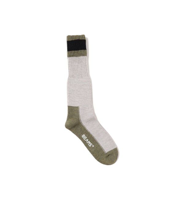 BEAMS PLUS「BEAMS PLUS / Boots Socks」|ソックス|GREY/OLIVE/BLACK