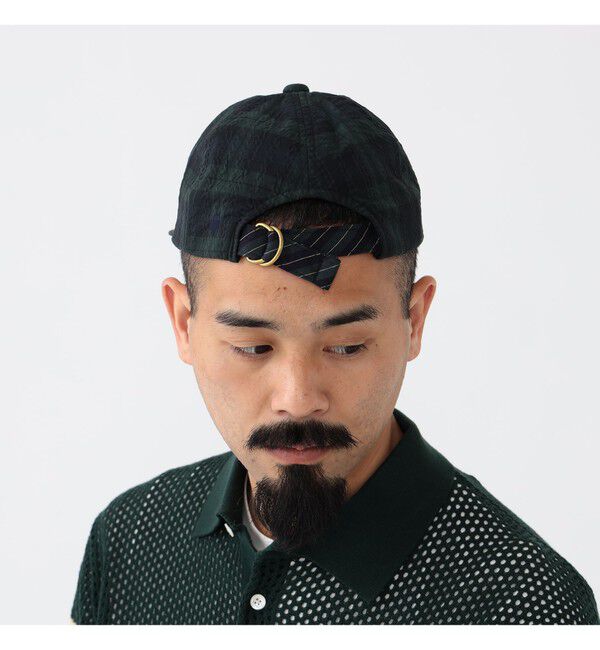 BEAMS PLUS「BEAMS PLUS / レジメンタル ストラップ サッカー 6パネル キャップ」|その他|