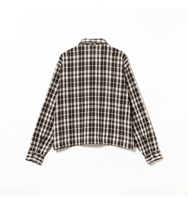BEAMS「ワイドショートフィット メッシュ ジップアップ シャツ」|シャツ・ブラウス|