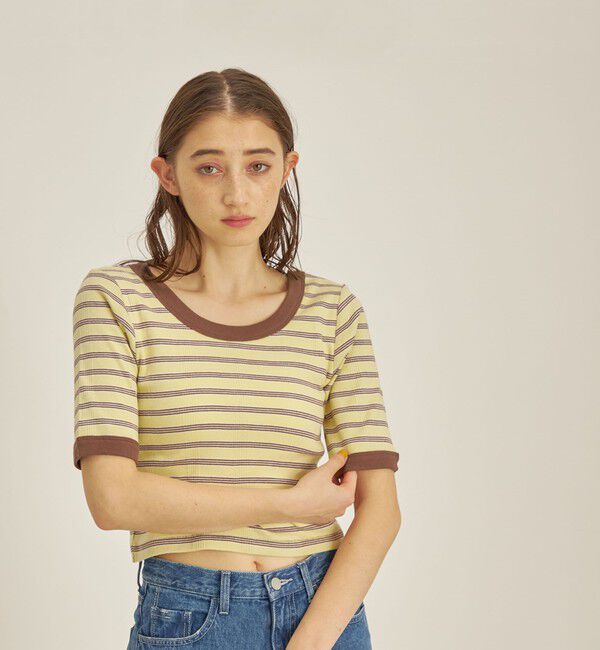SHIPS for women「【SHIPS別注】miller:ショート丈 カップ TEE◇」|インナー|イエロー