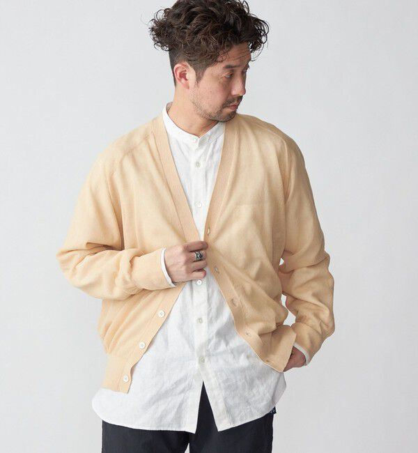 SHIPS「SHIPS: コットン/リネン サマーニット シアー Vカーディガン」|カーディガン|