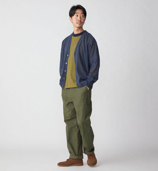 SHIPS「SHIPS: コットン/リネン サマーニット シアー Vカーディガン」|カーディガン|