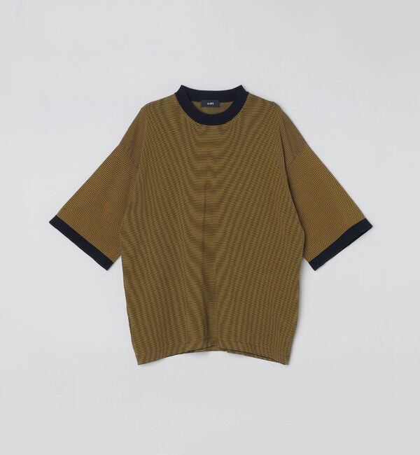 SHIPS「SHIPS: 16ゲージ コットン ボーダー ライト ニットTシャツ」|ニット・セーター|