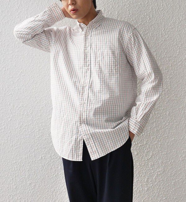 SHIPS any「【SHIPS any別注】CLEVE: リラックスフィット ボタンダウン 長袖 シャツ◇」|シャツ・ブラウス|ホワイト