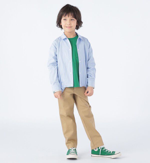 SHIPS KIDS「SHIPS KIDS:100～130cm / チェックシャツ コンビ カットソー」|Tシャツ・カットソー|