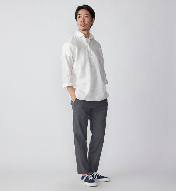 SHIPS「SHIPS: SOLOTEX(R) サフィランリネン リラックス 7スリーブ カプリシャツ」|シャツ・ブラウス|