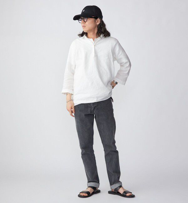 SHIPS「SHIPS: SOLOTEX(R) サフィランリネン リラックス 7スリーブ カプリシャツ」|シャツ・ブラウス|