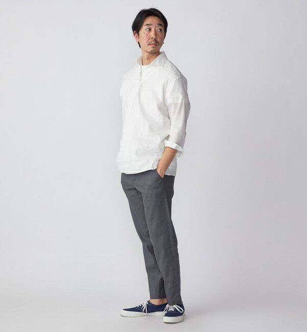 SHIPS「SHIPS: SOLOTEX(R) サフィランリネン リラックス 7スリーブ カプリシャツ」|シャツ・ブラウス|