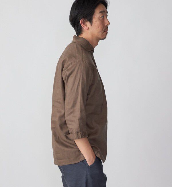 SHIPS「SHIPS: SOLOTEX(R) サフィランリネン リラックス 7スリーブ カプリシャツ」|シャツ・ブラウス|