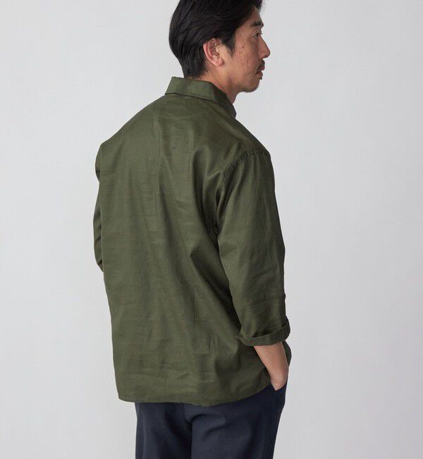 SHIPS「SHIPS: SOLOTEX(R) サフィランリネン リラックス 7スリーブ カプリシャツ」|シャツ・ブラウス|