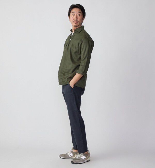 SHIPS「SHIPS: SOLOTEX(R) サフィランリネン リラックス 7スリーブ カプリシャツ」|シャツ・ブラウス|