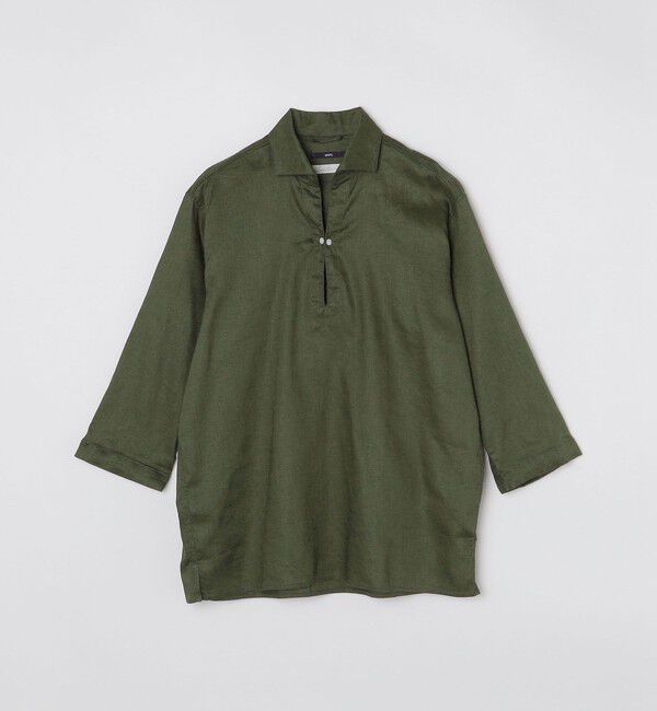 SHIPS「SHIPS: SOLOTEX(R) サフィランリネン リラックス 7スリーブ カプリシャツ」|シャツ・ブラウス|