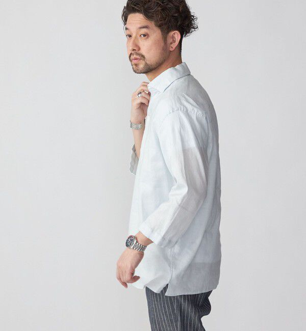 SHIPS「SHIPS: SOLOTEX(R) サフィランリネン リラックス 7スリーブ カプリシャツ」|シャツ・ブラウス|