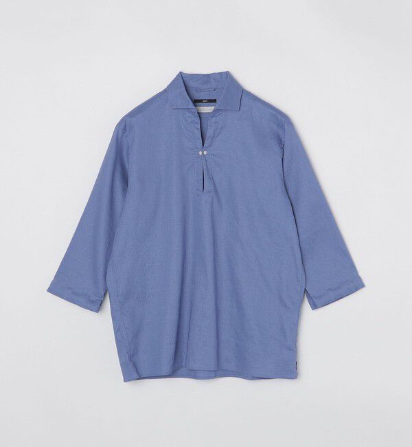 SHIPS「SHIPS: SOLOTEX(R) サフィランリネン リラックス 7スリーブ カプリシャツ」|シャツ・ブラウス|