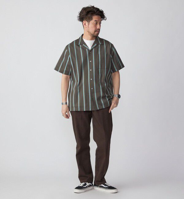 SHIPS「SHIPS: シルケット ラッセル ストライプ オープンカラー シャツ」|シャツ・ブラウス|