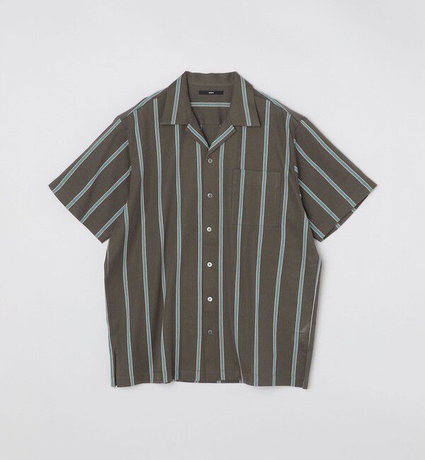 SHIPS「SHIPS: シルケット ラッセル ストライプ オープンカラー シャツ」|シャツ・ブラウス|