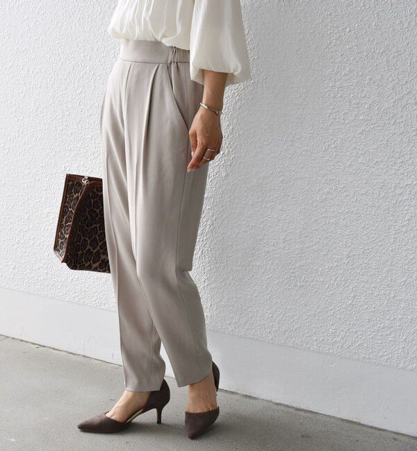 SHIPS for women「〈手洗い可能〉アセテート テーパード パンツ（セットアップ 対応）◇」|その他|