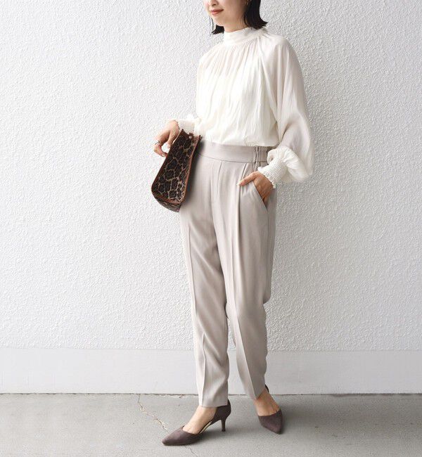 SHIPS for women「〈手洗い可能〉アセテート テーパード パンツ（セットアップ 対応）◇」|その他|