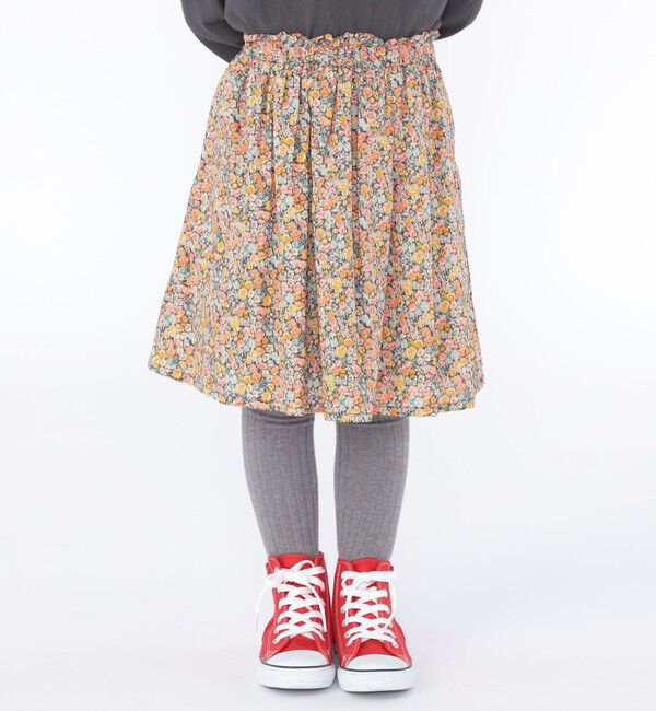 SHIPS KIDS「SHIPS KIDS:100～130cm / リバティ スカート」|フレア|オレンジ系