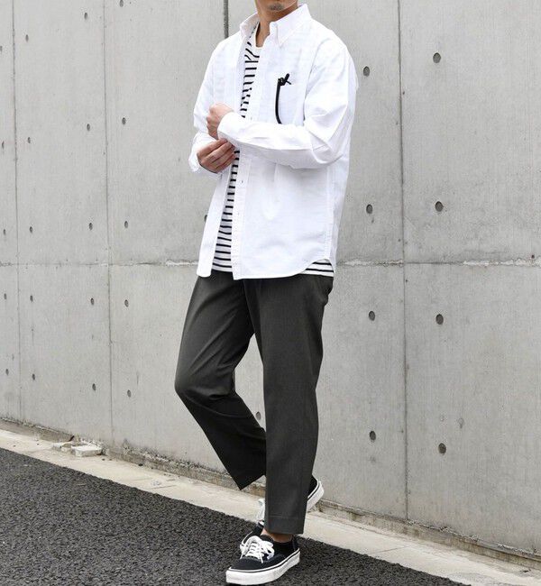 SHIPS any「SHIPS any: COTTON USA ワンポイント ロゴ 刺繍 オックス ボタンダウン シャツ 24SS◇」|シャツ・ブラウス|