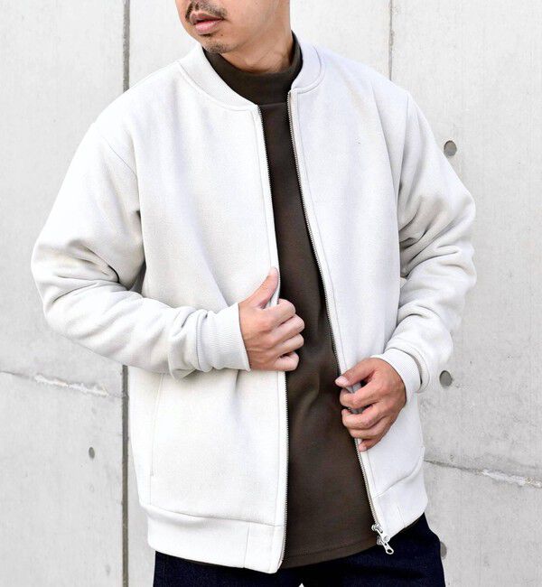 SHIPS any「SHIPS any: 〈洗濯機可能〉フェイクスエード (ポリエステル) ジップ ブルゾン 23AW◇」|ブルゾン・スタジャン|