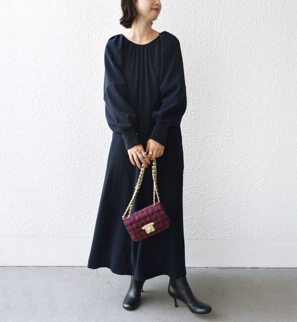 SHIPS for women「* 〈洗濯機可能 / セレモニー対応可〉ステッチ ショルダー タック ワンピース ◇」|ワンピース|