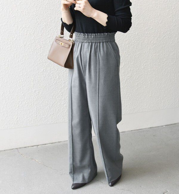 SHIPS any「SHIPS any:〈手洗い可能〉ストレッチ イージー ピンタック ワイド パンツ」|その他|