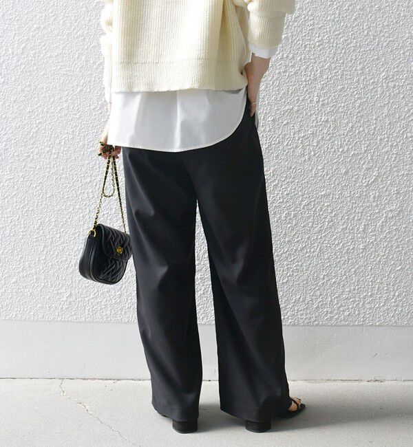 SHIPS any「SHIPS any:〈手洗い可能〉ストレッチ イージー ピンタック ワイド パンツ」|その他|