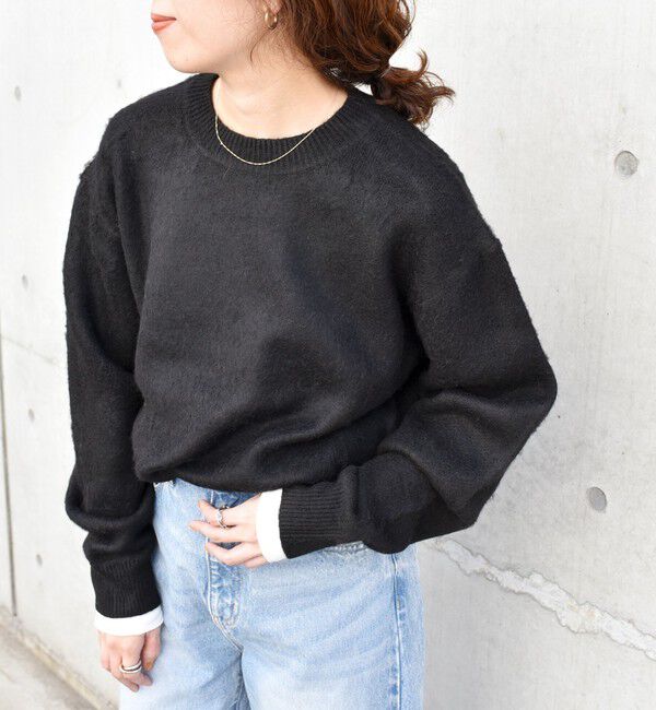 SHIPS any「SHIPS any: 〈手洗い可能〉シャギー ソリッド リラックス クルーネック ニット ◇」|ニット・セーター|