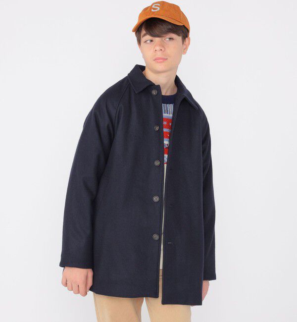 SHIPS KIDS「SHIPS KIDS:145～160cm / ステンカラー コート」|ステンカラーコート|ネイビー