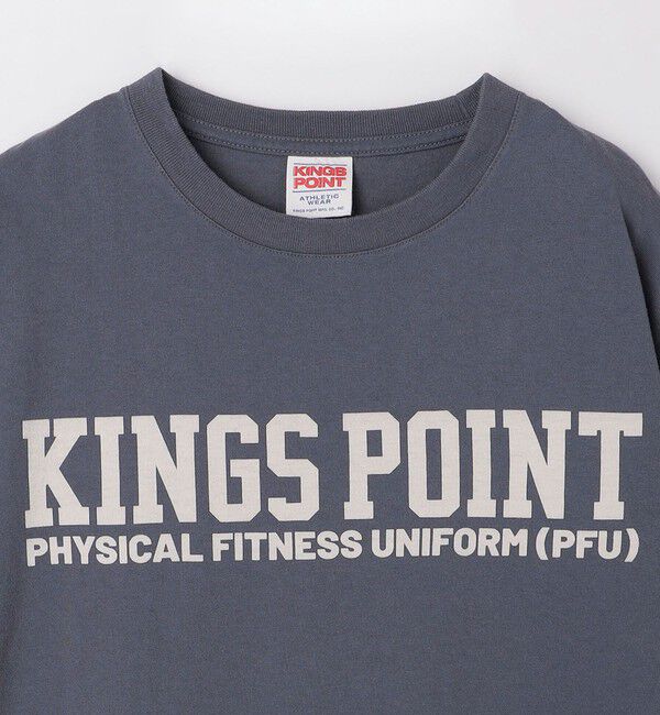 SHIPS「KINGS POINT: ロゴ プリント 長袖 Tシャツ」|Tシャツ・カットソー|