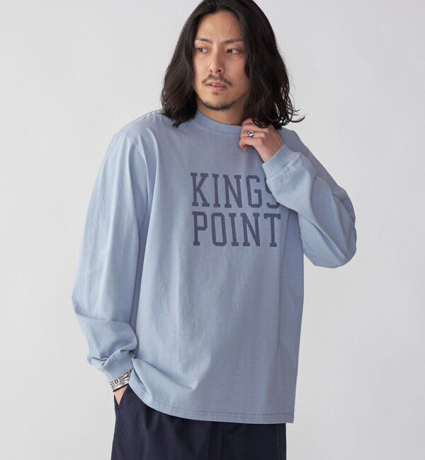 SHIPS「KINGS POINT: ロゴ プリント 長袖 Tシャツ」|Tシャツ・カットソー|