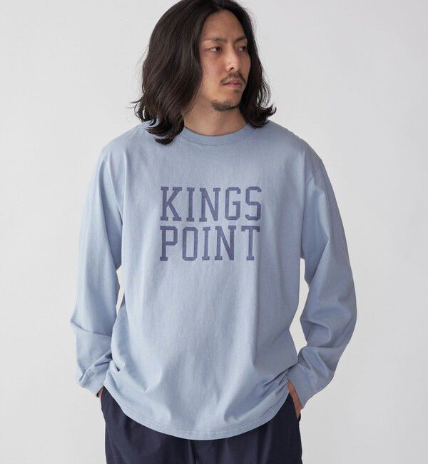 SHIPS「KINGS POINT: ロゴ プリント 長袖 Tシャツ」|Tシャツ・カットソー|