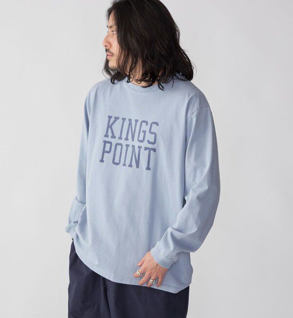 SHIPS「KINGS POINT: ロゴ プリント 長袖 Tシャツ」|Tシャツ・カットソー|