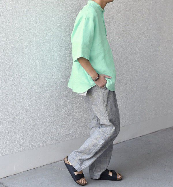 SHIPS any「SHIPS any: ピュアリネン バンド スキッパー ハーフスリーブ プルオーバー シャツ 25SS◇」|シャツ・ブラウス|