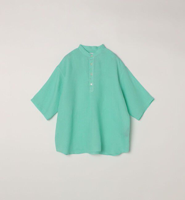 SHIPS any「SHIPS any: ピュアリネン バンド スキッパー ハーフスリーブ プルオーバー シャツ 25SS◇」|シャツ・ブラウス|