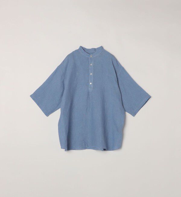 SHIPS any「SHIPS any: ピュアリネン バンド スキッパー ハーフスリーブ プルオーバー シャツ 25SS◇」|シャツ・ブラウス|