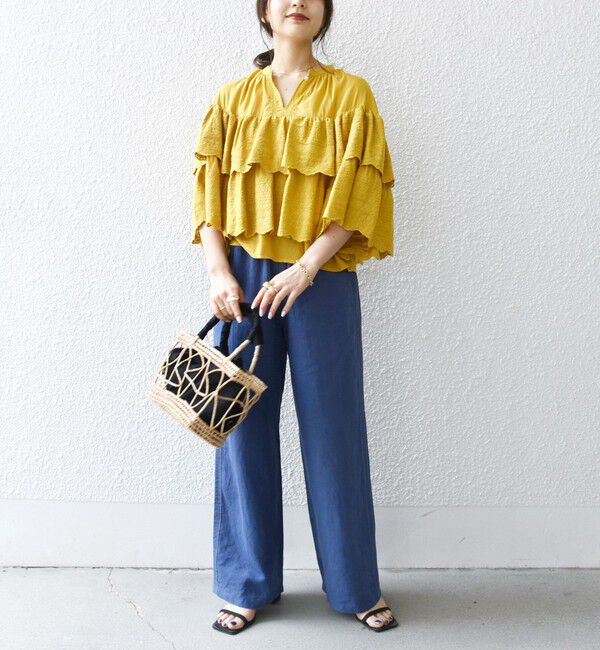 SHIPS any「bon_meur:〈洗濯機可能〉レース ティアード ボリューム ブラウス」|シャツ・ブラウス|