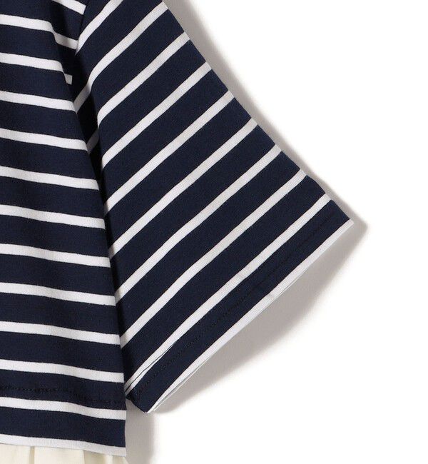 SHIPS Colors 「SHIPS Colors:シャツ レイヤードライク ボーダー リンク TEE」|Tシャツ・カットソー|