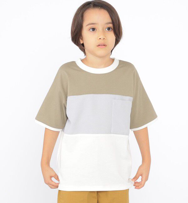 SHIPS KIDS「SHIPS KIDS:100～130cm / 3カラー パターン 半袖 TEE」|Tシャツ・カットソー|