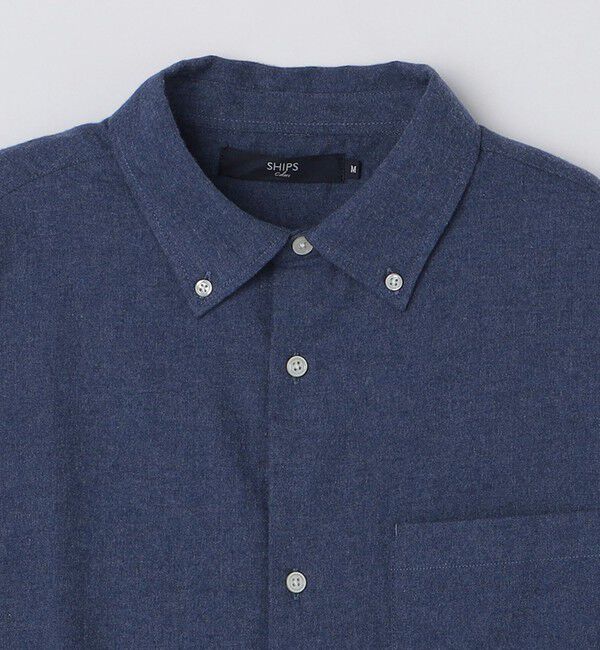SHIPS Colors 「SHIPS Colors:〈洗濯機可能〉シャンブレー ネル ボタンダウン シャツ」|シャツ・ブラウス|