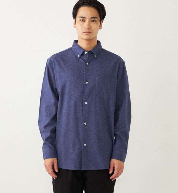 SHIPS Colors 「SHIPS Colors:〈洗濯機可能〉シャンブレー ネル ボタンダウン シャツ」|シャツ・ブラウス|